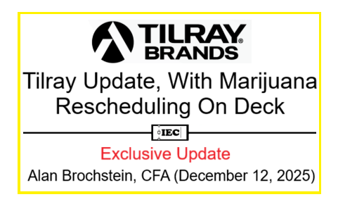 Tilray & Cannabis Stocks, With Marijuana Rescheduling On Deck