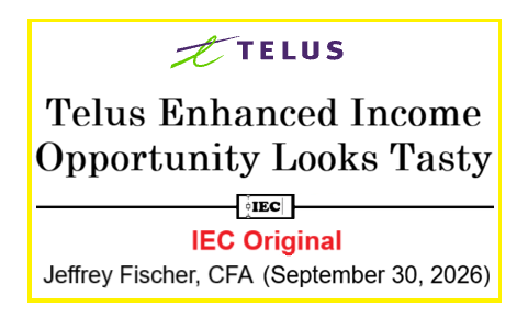 Telus Enhanced Income Opportunity Looks Tasty